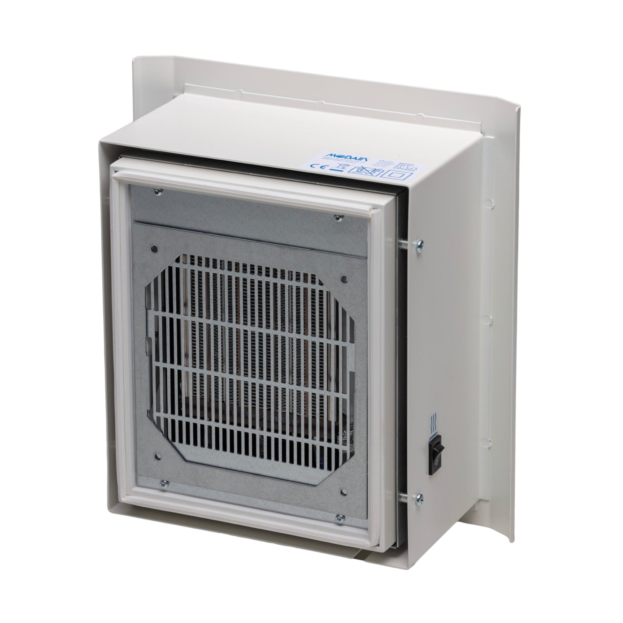 Back view of the Mobair M fresh air valve in white.