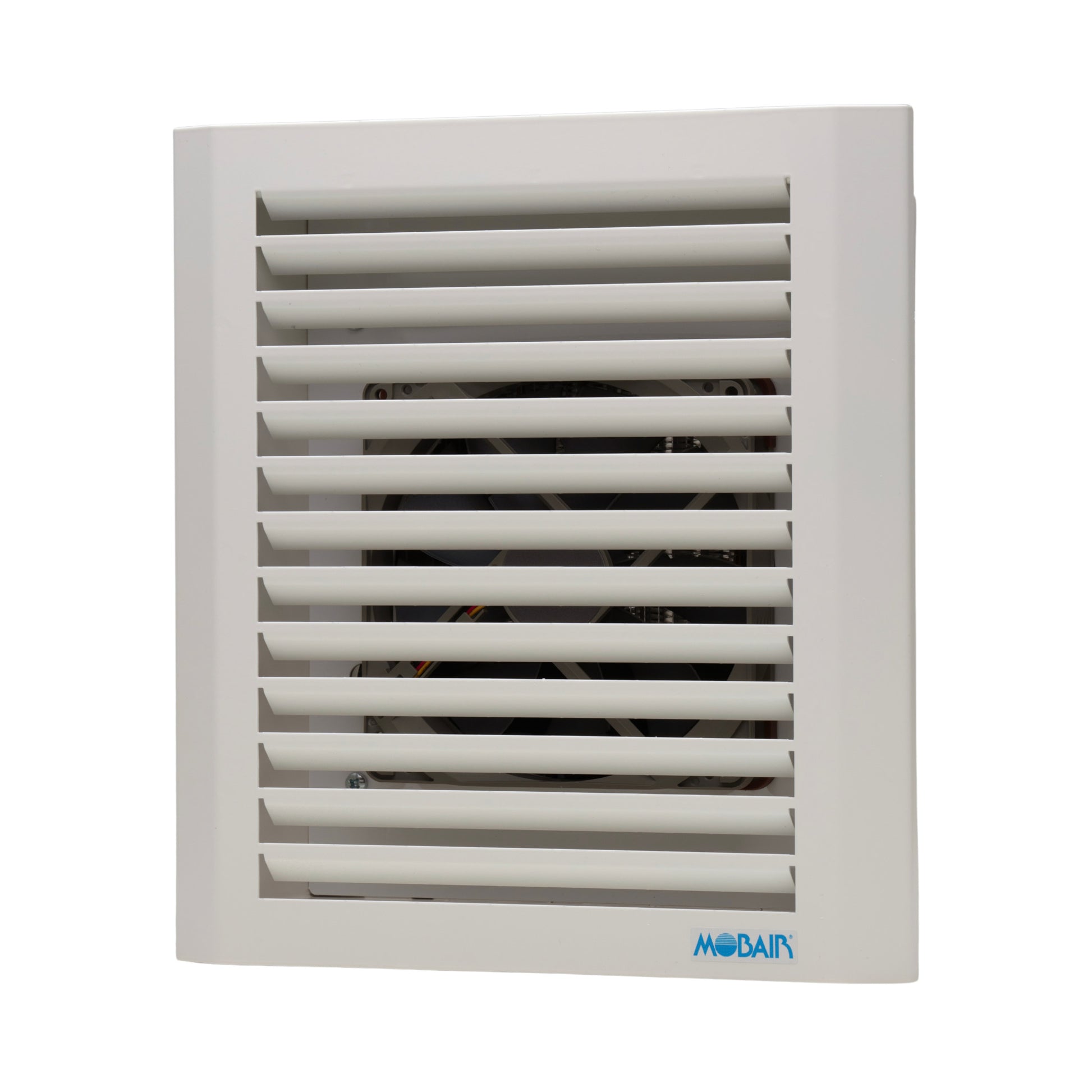 Front view of the Mobair M fresh air valve in white.