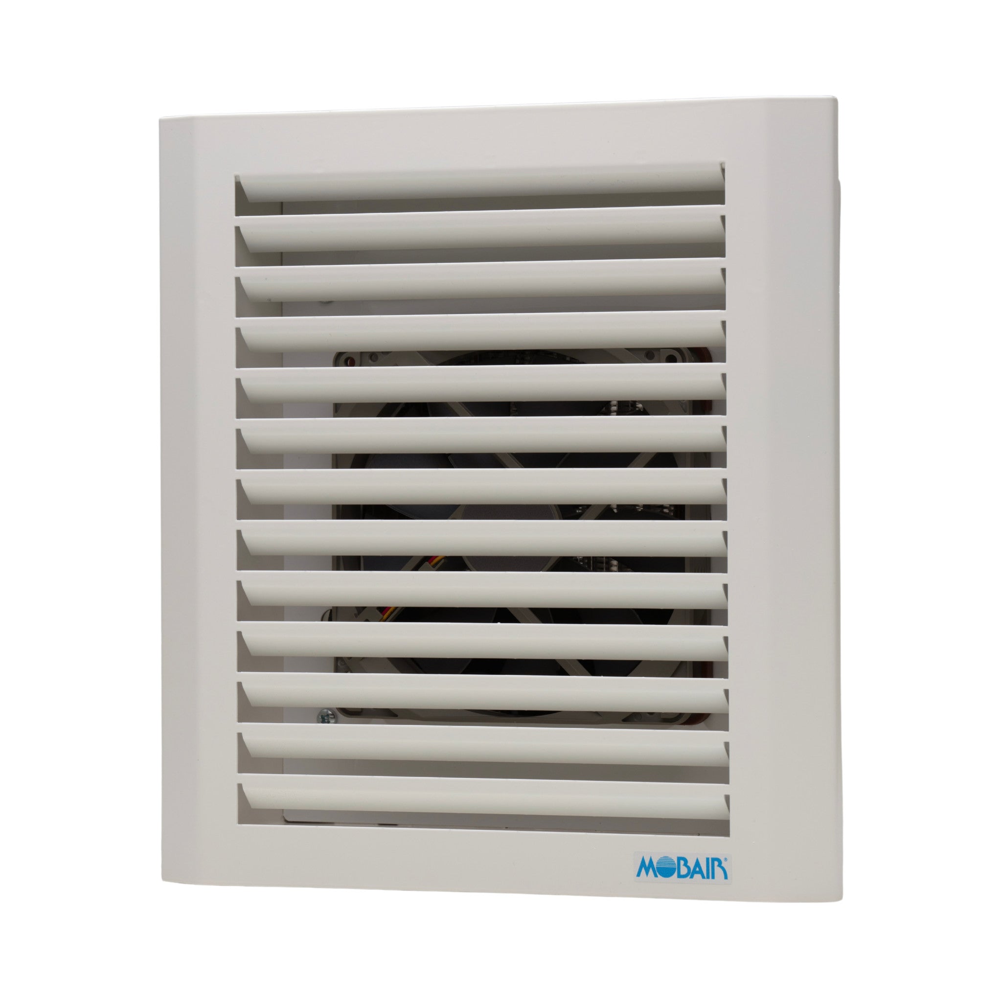 Front view of the Mobair M fresh air valve in white.